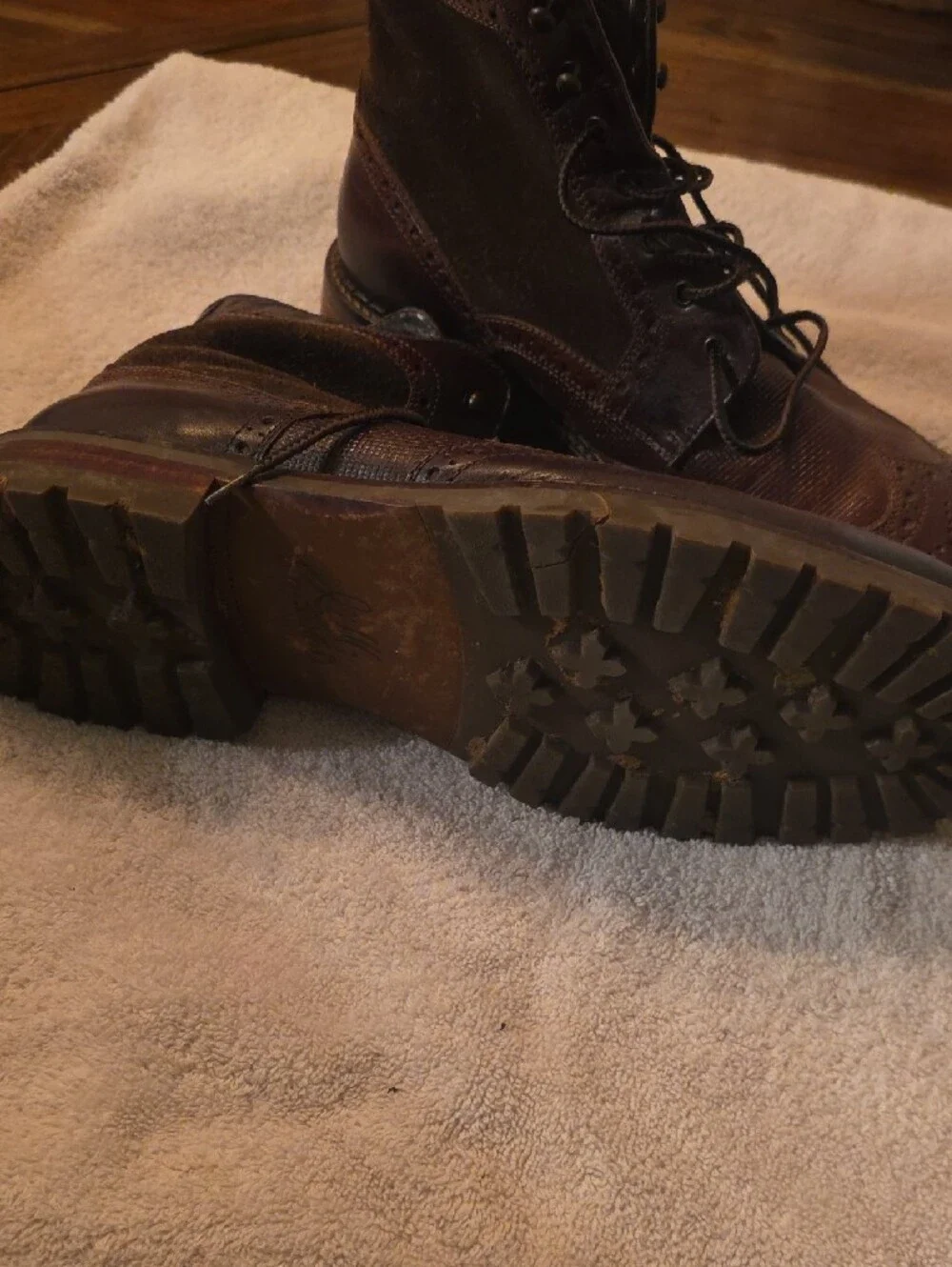 Men's Brown Leather Chukka Wingtip Boots